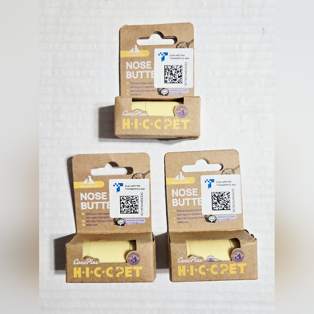 (3) HICC PET Dog Cat Nose Balm Soothes Repairs Moisturizes Dry Cracked 1.06 oz